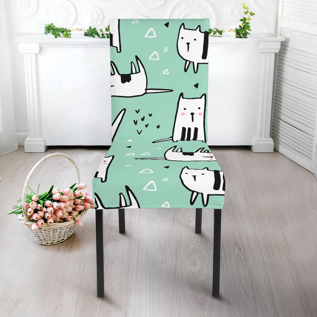 Cat Kitten Pattern Print Chair Cover-grizzshop