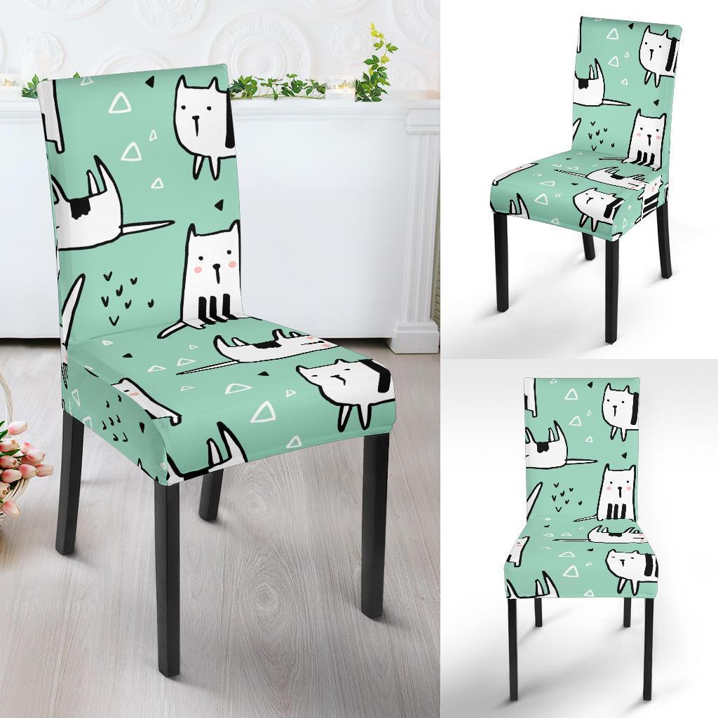 Cat Kitten Pattern Print Chair Cover-grizzshop