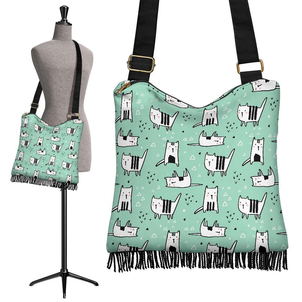 Cat Kitten Pattern Print Crossbody Bags-grizzshop