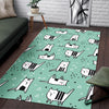 Cat Kitten Pattern Print Floor Mat-grizzshop