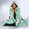 Cat Kitten Pattern Print Hooded Blanket-grizzshop