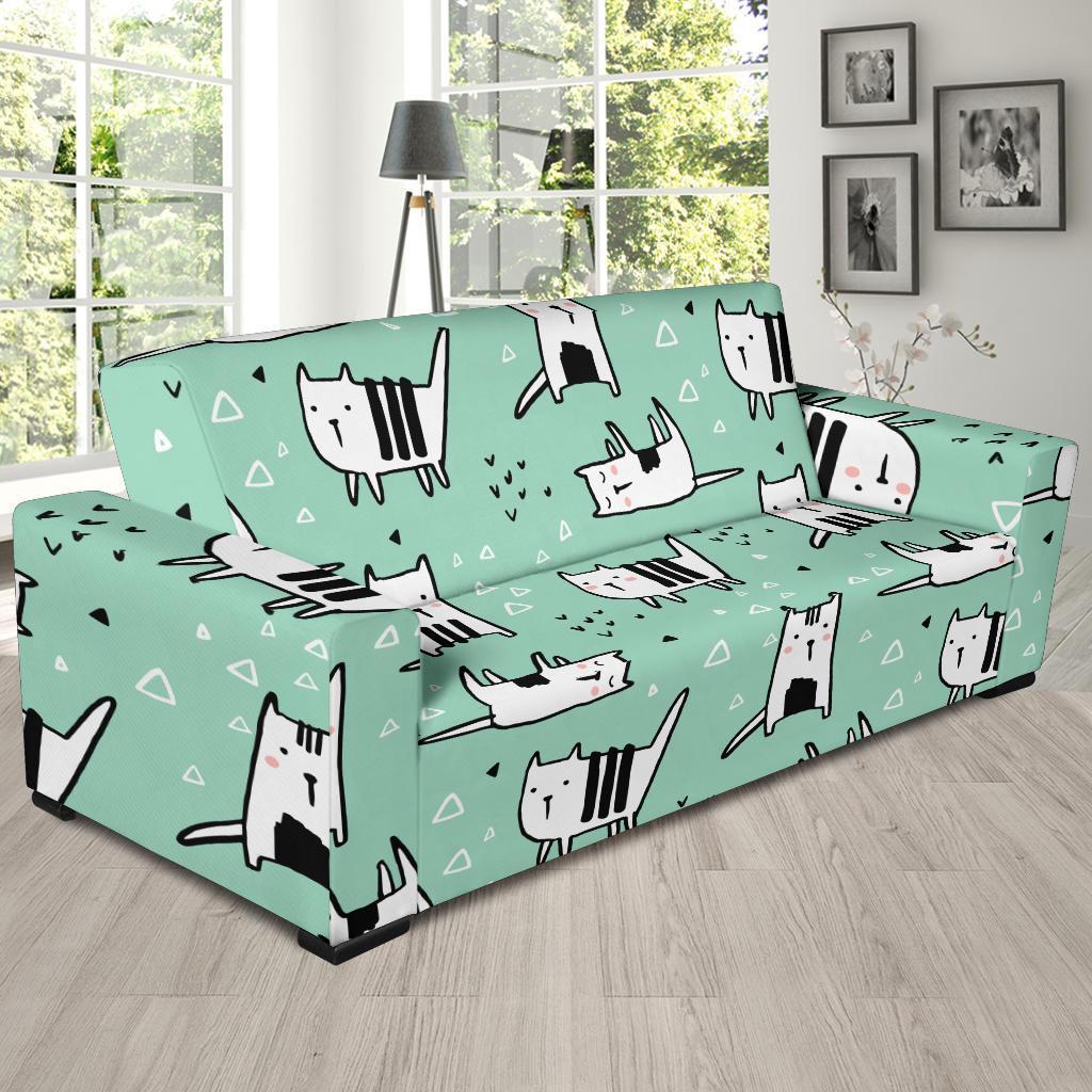 Cat Kitten Pattern Print Sofa Covers-grizzshop