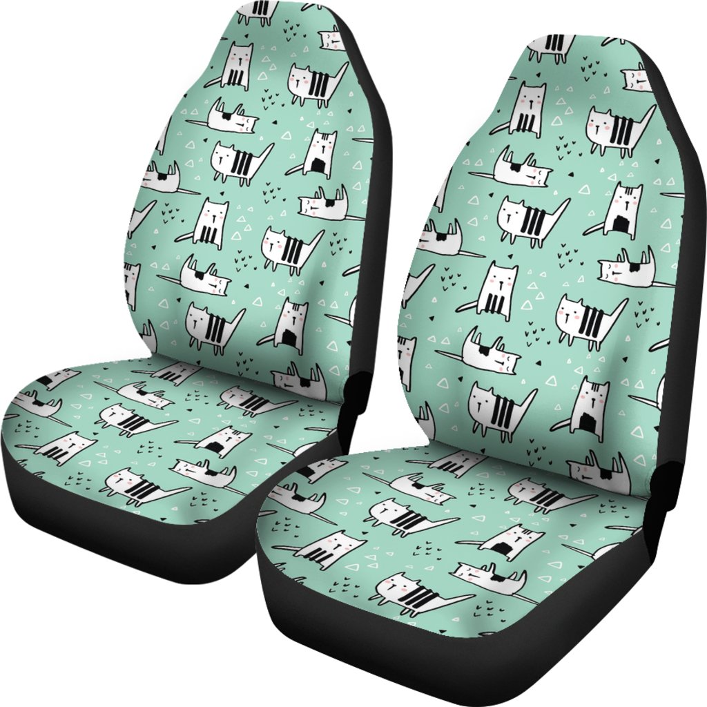 Cat Kitten Pattern Print Universal Fit Car Seat Cover-grizzshop