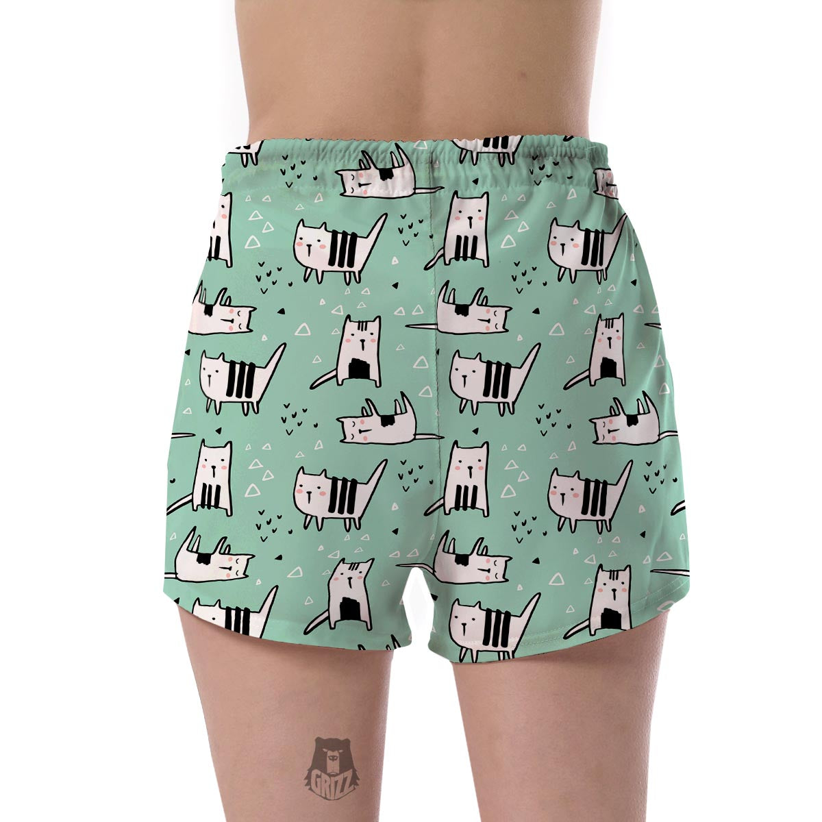 Cat Kitten Pattern Print Women's Shorts-grizzshop