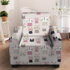 Cat Print Armchair Cover-grizzshop