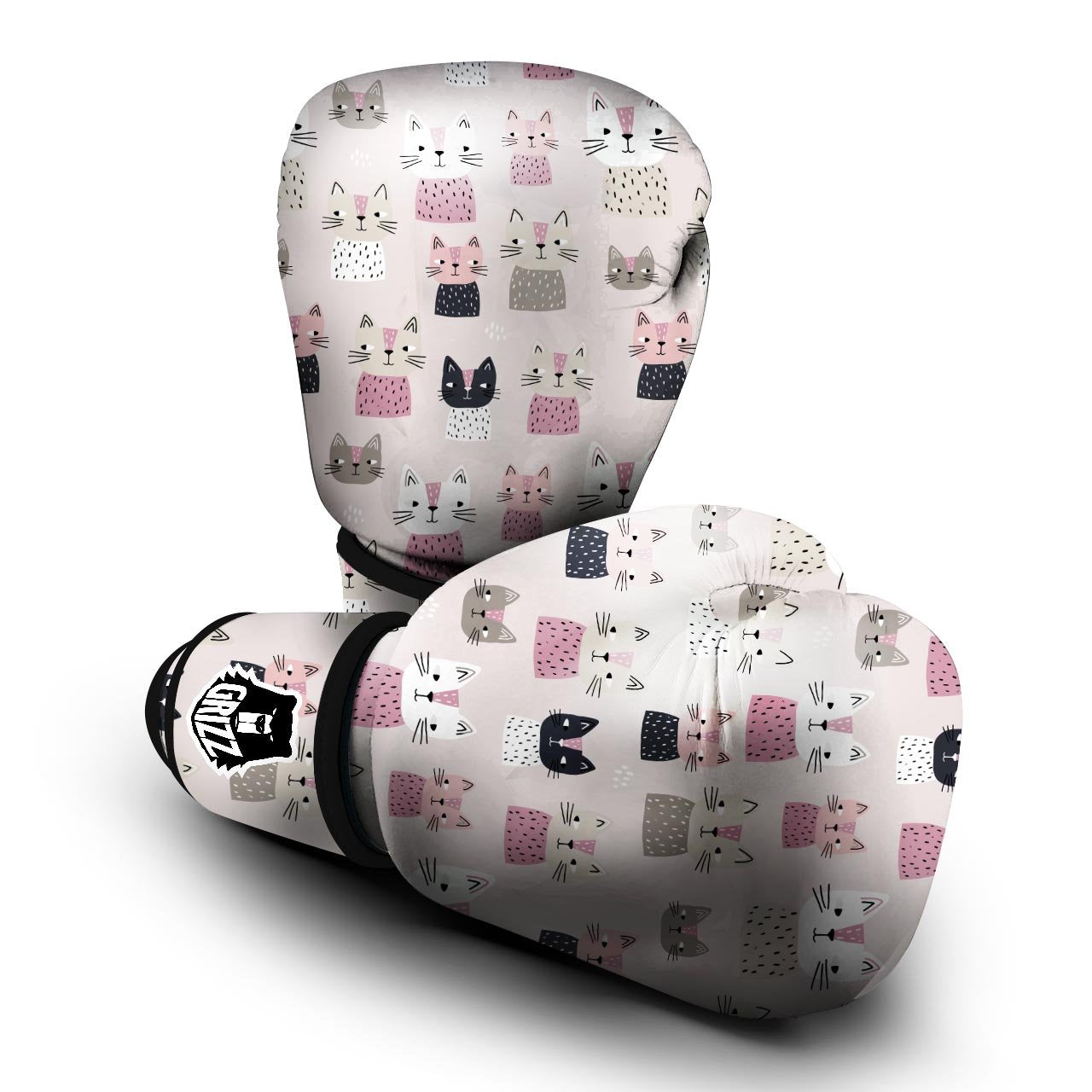 Cat Print Boxing Gloves-grizzshop