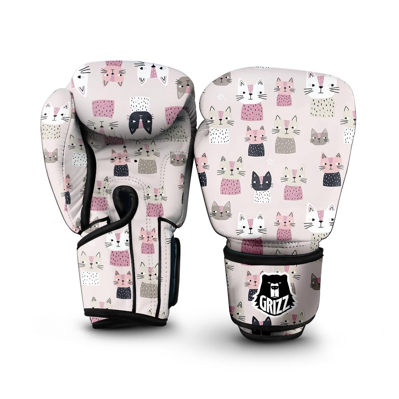 Cat Print Boxing Gloves-grizzshop