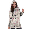 Cat Print Hoodie Dress-grizzshop