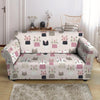 Cat Print Loveseat Cover-grizzshop