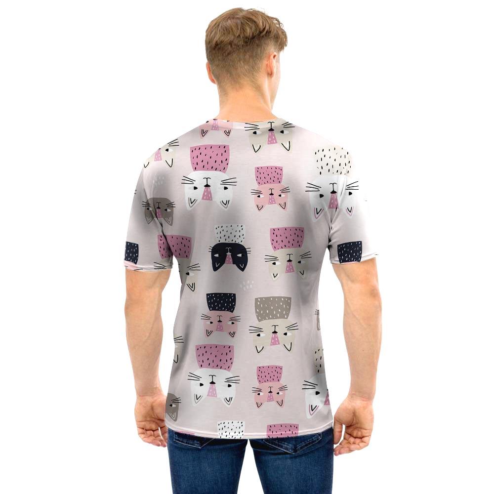 Cat Print Men T Shirt-grizzshop