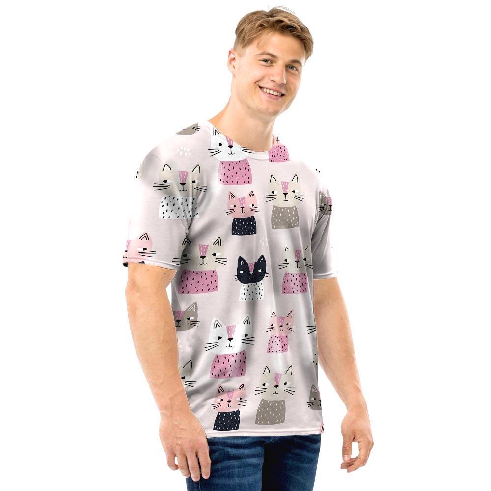 Cat Print Men T Shirt-grizzshop