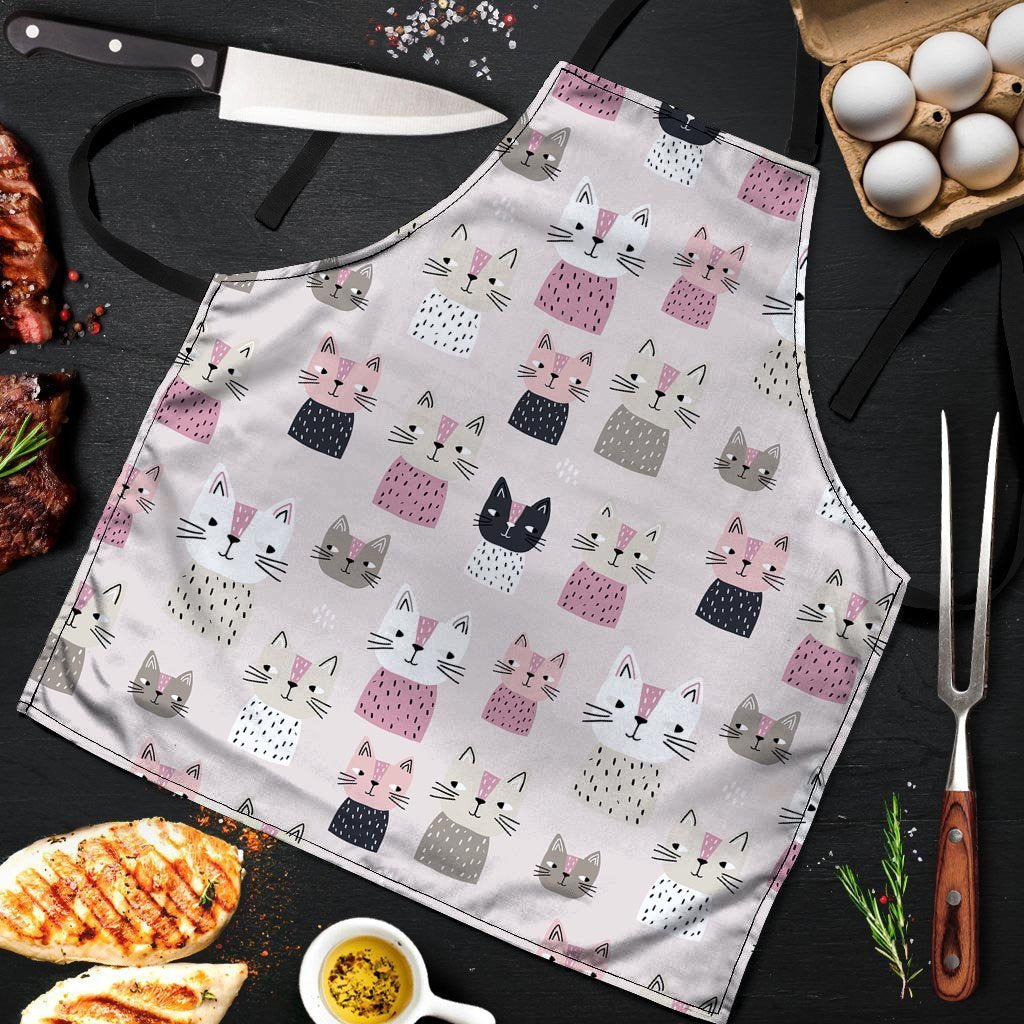 Cat Print Men's Apron-grizzshop