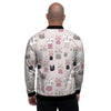 Cat Print Men's Bomber Jacket-grizzshop