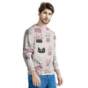 Cat Print Men's Sweatshirt-grizzshop