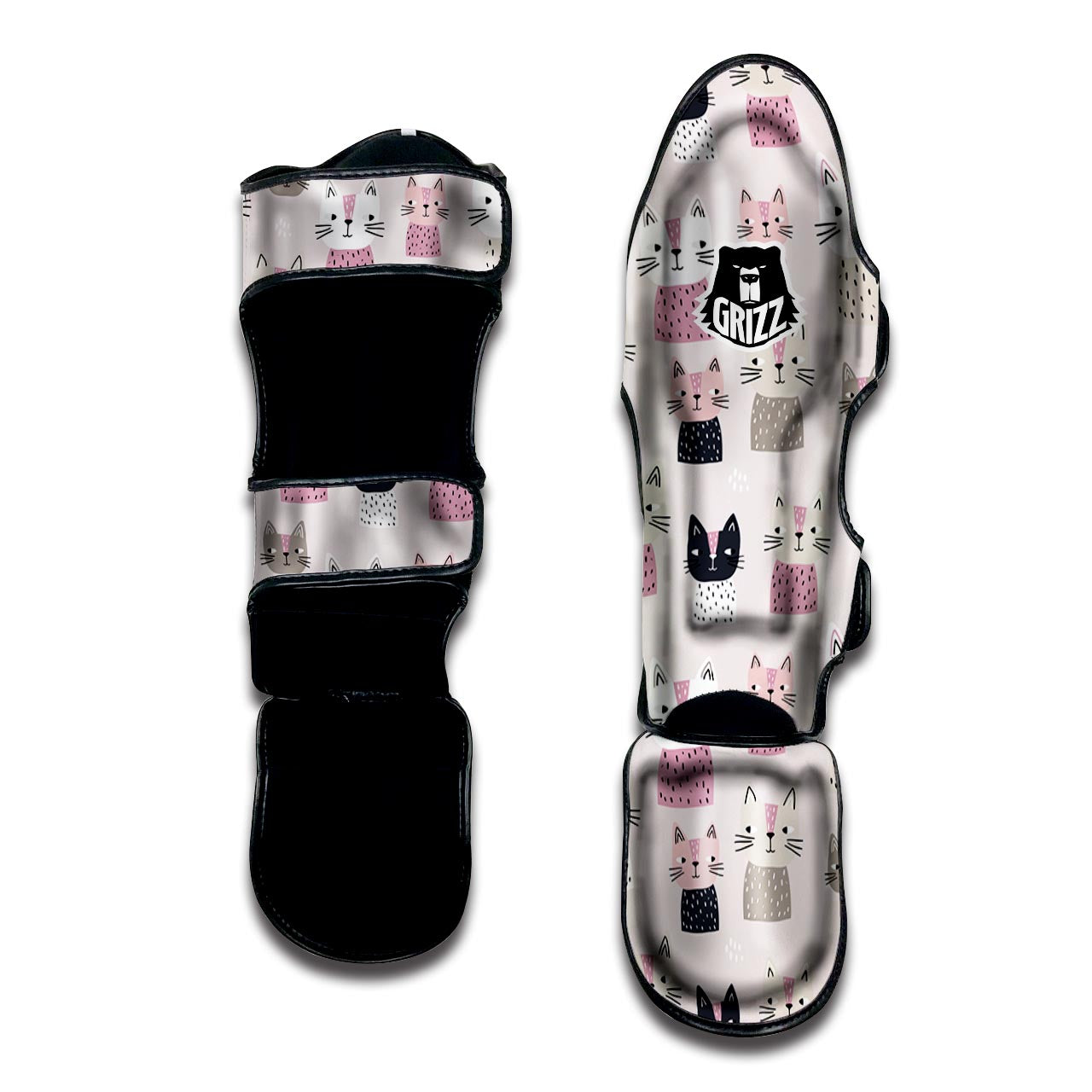 Cat Print Muay Thai Shin Guard-grizzshop