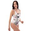 Cat Print One Piece Swimsuite-grizzshop