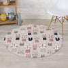 Cat Print Round Rug-grizzshop