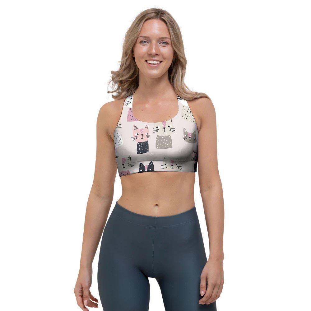 Cat Print Sports Bra-grizzshop