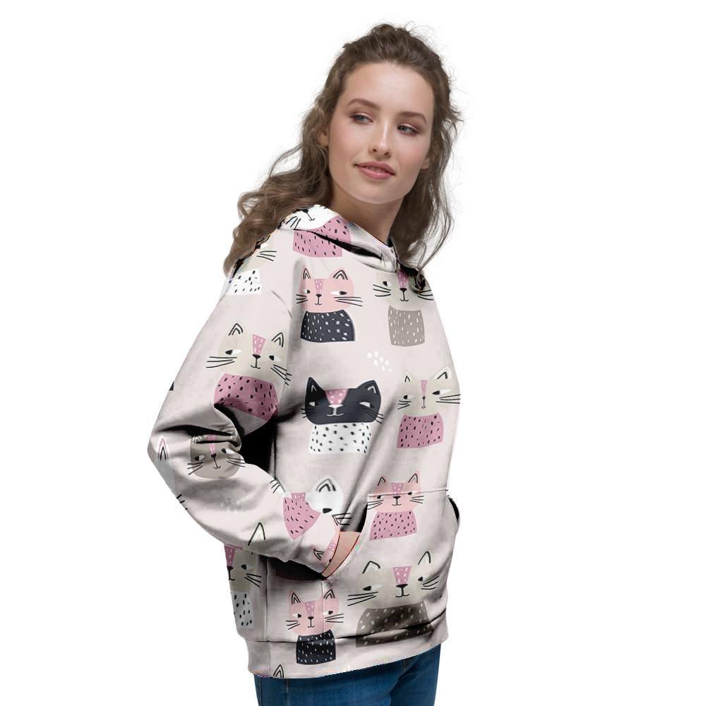 Cat Print Women's Hoodie-grizzshop