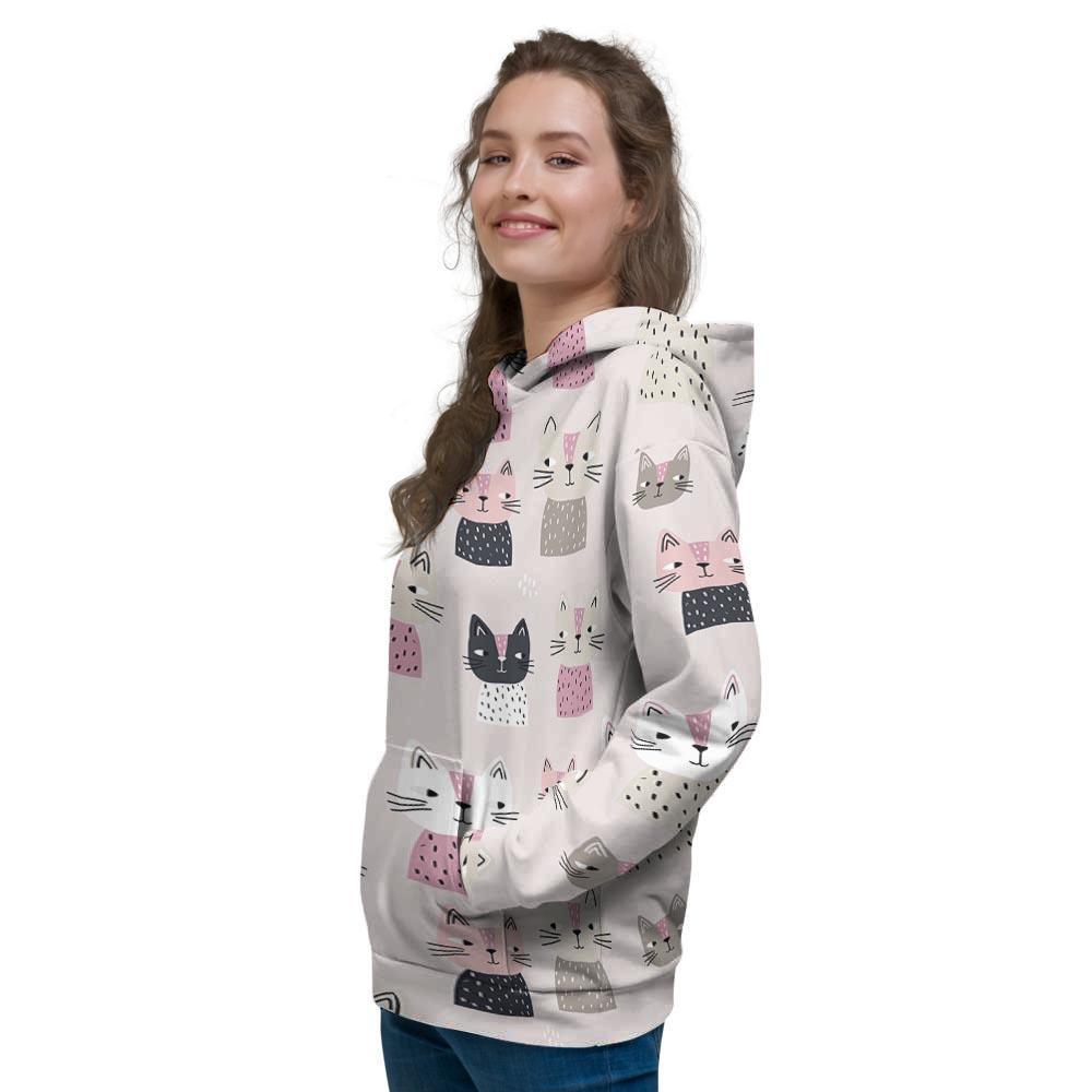 Cat Print Women's Hoodie-grizzshop