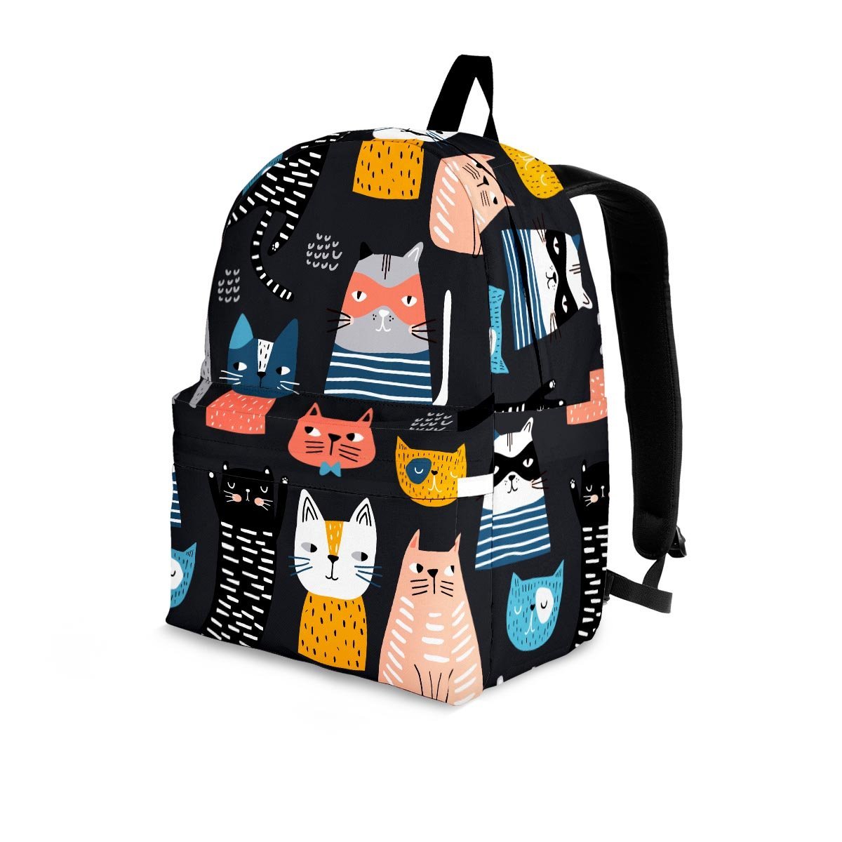 Cat Style Print Backpack-grizzshop