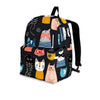 Cat Style Print Backpack-grizzshop