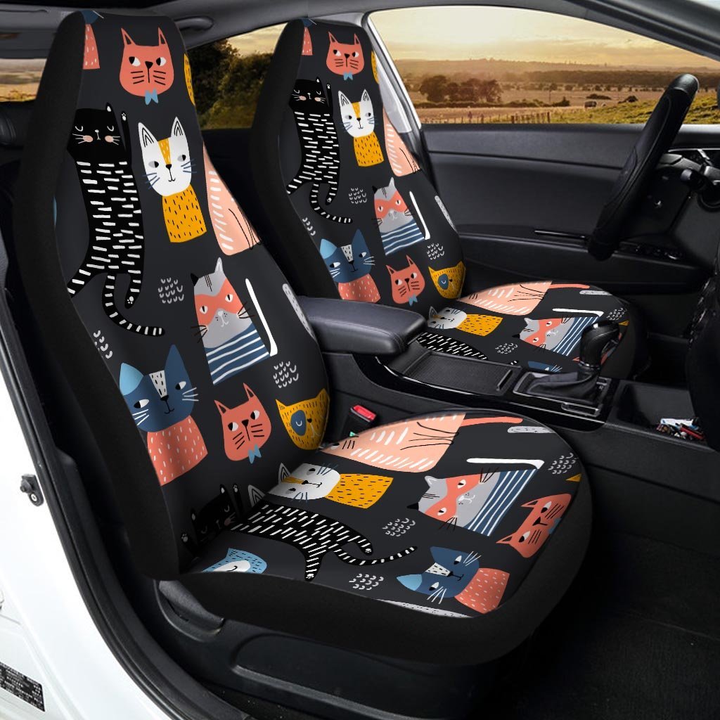 Cat Style Print Car Seat Covers-grizzshop