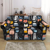 Cat Style Print Loveseat Cover-grizzshop