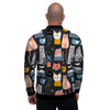 Cat Style Print Men's Bomber Jacket-grizzshop