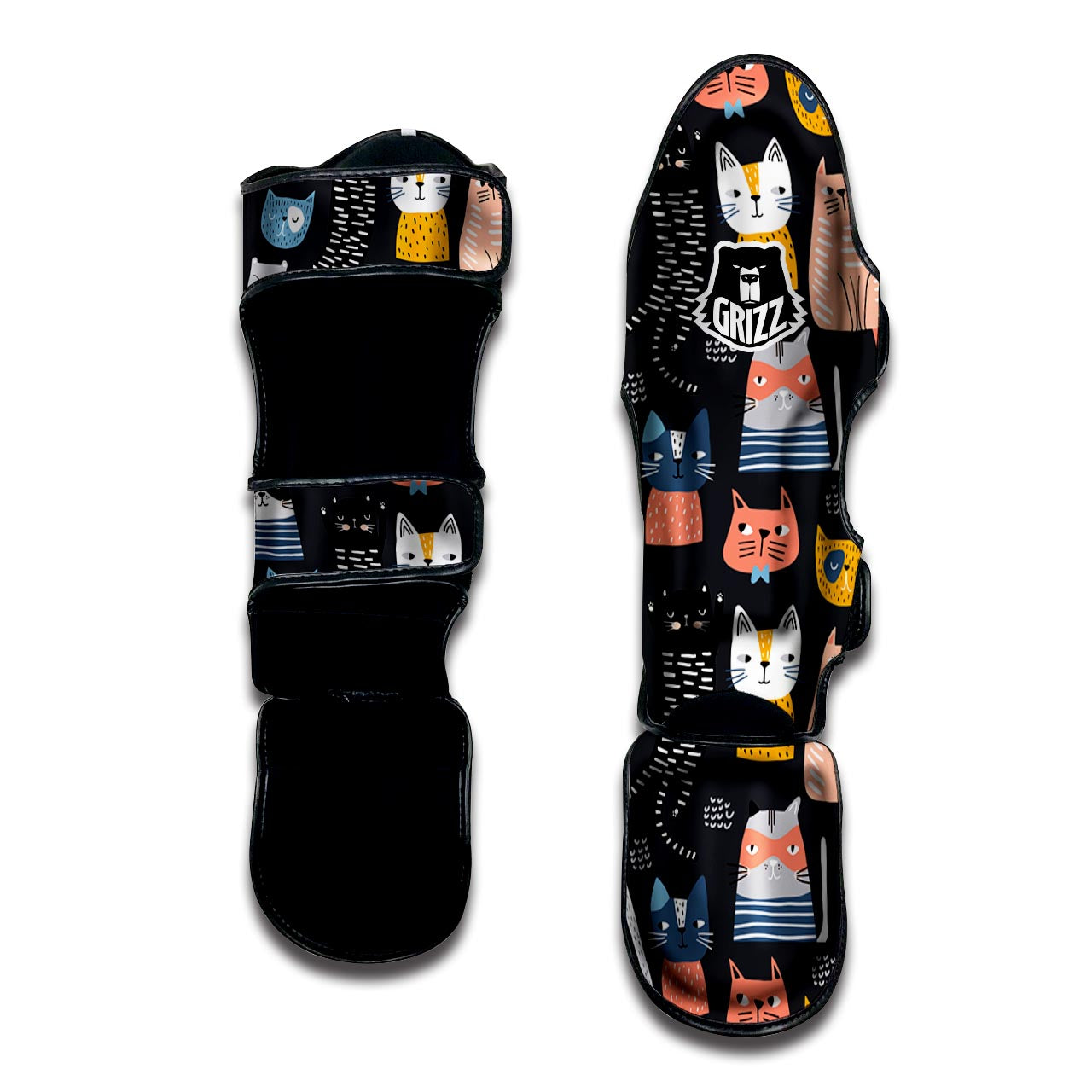 Cat Style Print Muay Thai Shin Guard-grizzshop