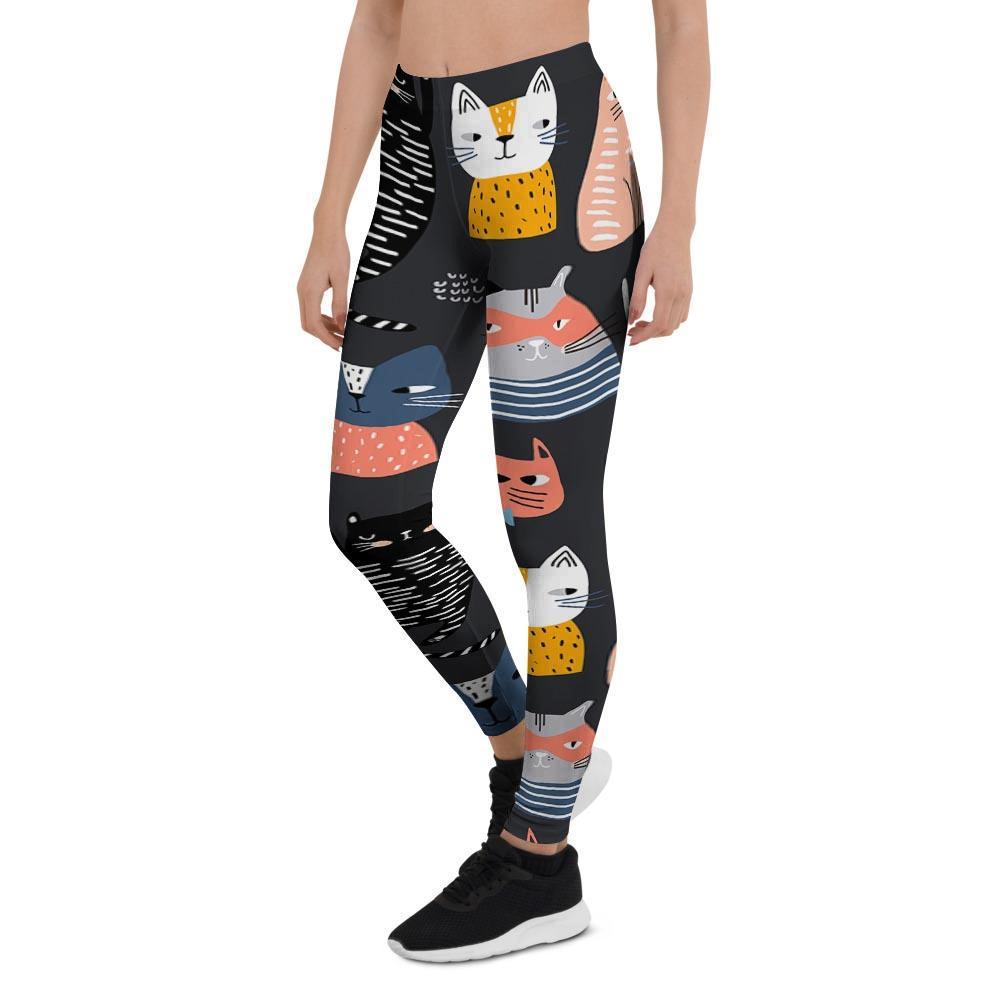 Cat Style Print Women's Leggings-grizzshop