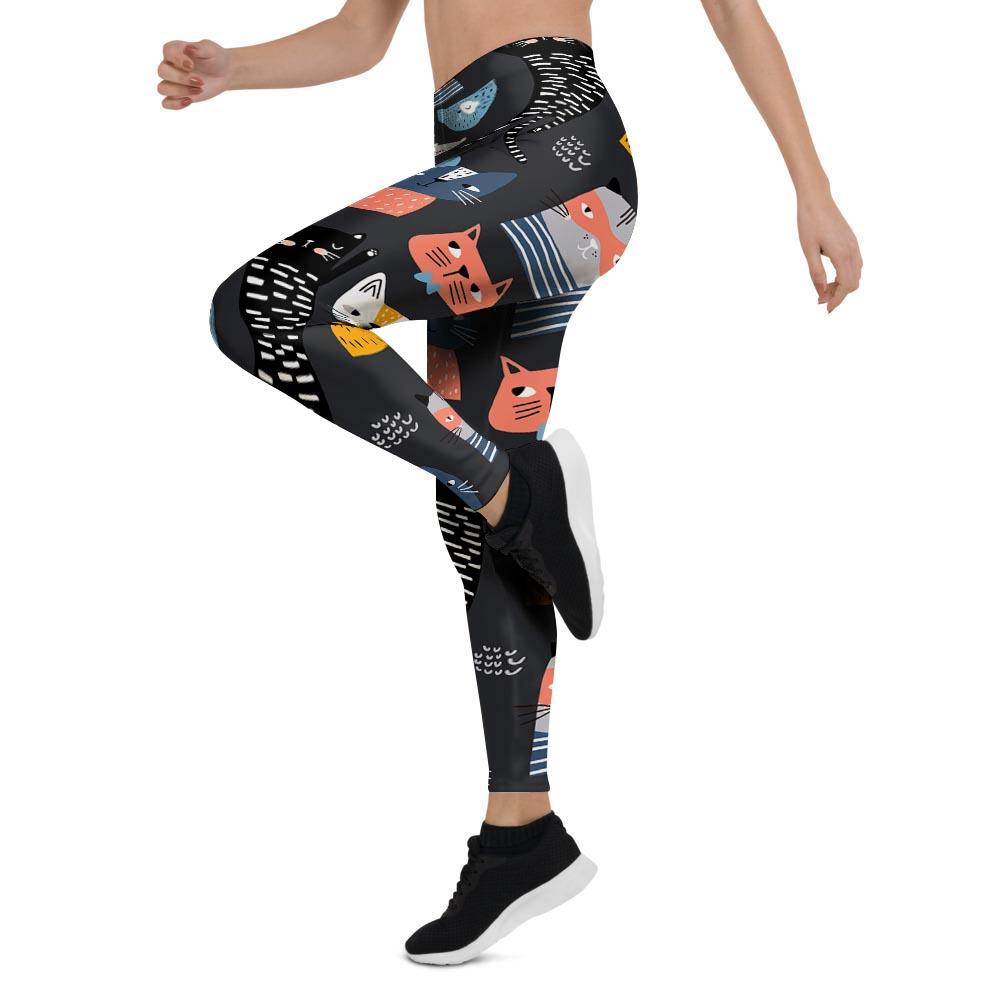 Cat Style Print Women's Leggings-grizzshop