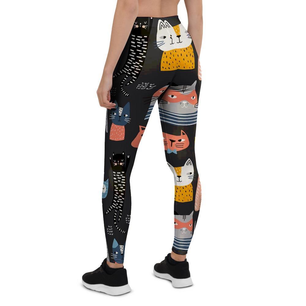 Cat Style Print Women's Leggings-grizzshop