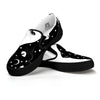 Cat Yin Yang White And Black Print Black Slip On Shoes-grizzshop