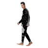 Cat Yin Yang White And Black Print Men's Pajamas-grizzshop