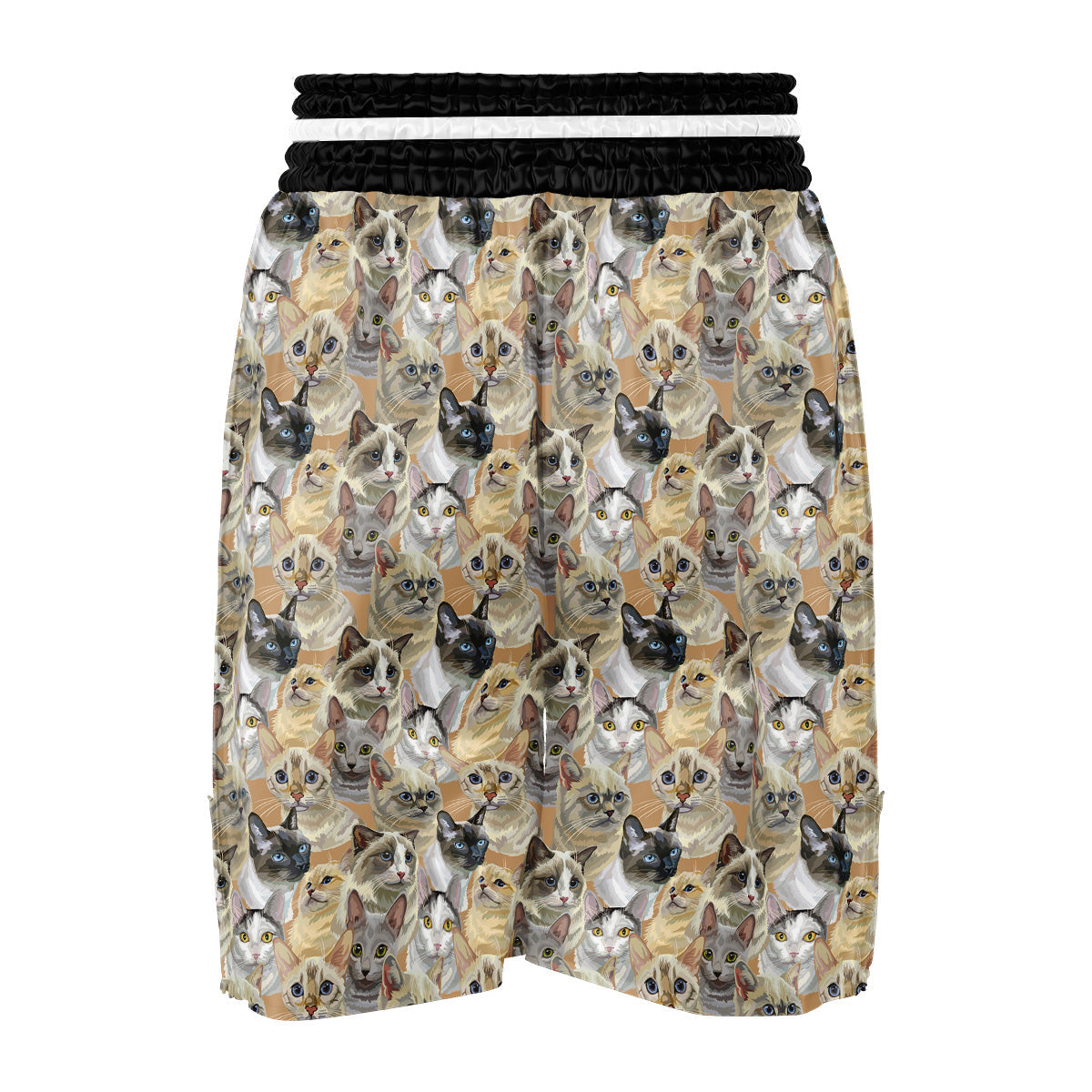 Cats Portrait Print Pattern Boxing Shorts-grizzshop