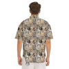 Cats Portrait Print Pattern Men's Short Sleeve Shirts-grizzshop