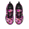 Cattleya Tropical Print Pattern Black Sneaker-grizzshop