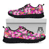 Cattleya Tropical Print Pattern Black Sneaker-grizzshop