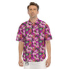 Cattleya Tropical Print Pattern Men's Short Sleeve Shirts-grizzshop