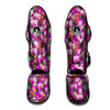 Cattleya Tropical Print Pattern Muay Thai Shin Guards-grizzshop