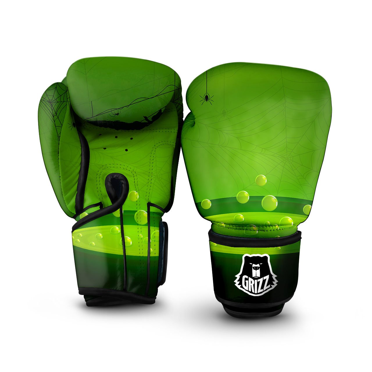 Cauldron And Witch Halloween Print Boxing Gloves-grizzshop