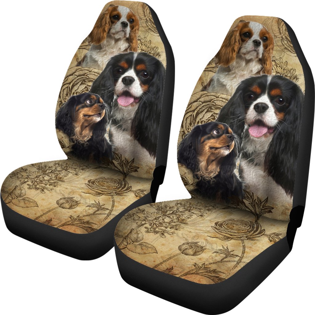 Cavalier King Charles Spaniel Universal Fit Car Seat Covers-grizzshop