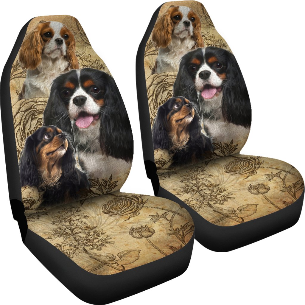 Cavalier King Charles Spaniel Universal Fit Car Seat Covers-grizzshop