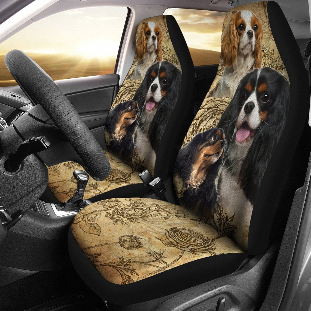 Cavalier King Charles Spaniel Universal Fit Car Seat Covers-grizzshop