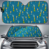 Celebrate Champagne Print Pattern Car Sun Shade-grizzshop