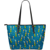 Celebrate Champagne Print Pattern Leather Tote Bag-grizzshop