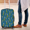 Celebrate Champagne Print Pattern Luggage Cover Protector-grizzshop