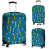 Celebrate Champagne Print Pattern Luggage Cover Protector-grizzshop