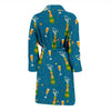 Celebrate Champagne Print Pattern Men Long Robe-grizzshop